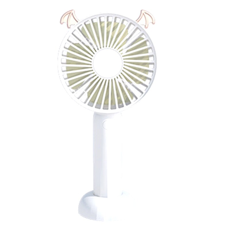 Portable Electric Fan Handheld USB Electric Fan Rechargeable USB Electric Fan Small Fan: White