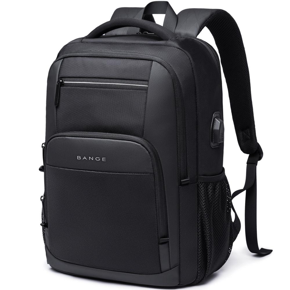 Large Capacity 15.6 inch Daily School Backpack USB Charging Women Laptop Backpack for Teenager: BLACK