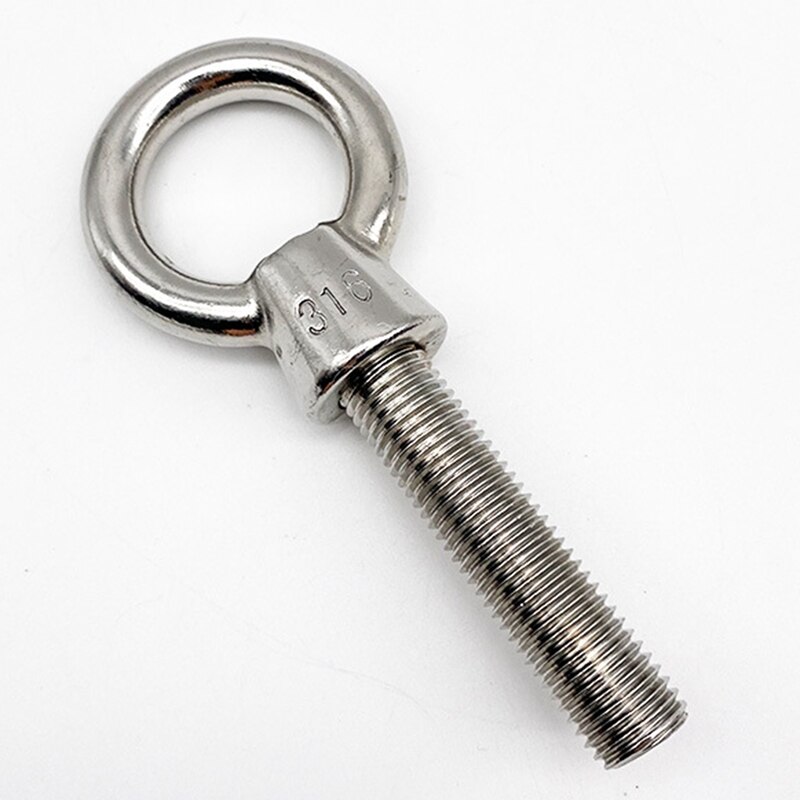 -Eye Bolt Stainless Steel Marine Lifting Eye Screws Ring Loop Hole For Cable Rope Eye Bolt