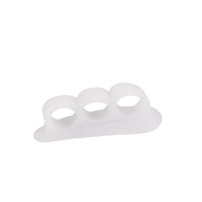 Toe Separator Crest Hammer Toe Claw Mallet Toe Straightener Stretchers Corrector Alignment Bunion 3 Holes Gel Pain Relief: White