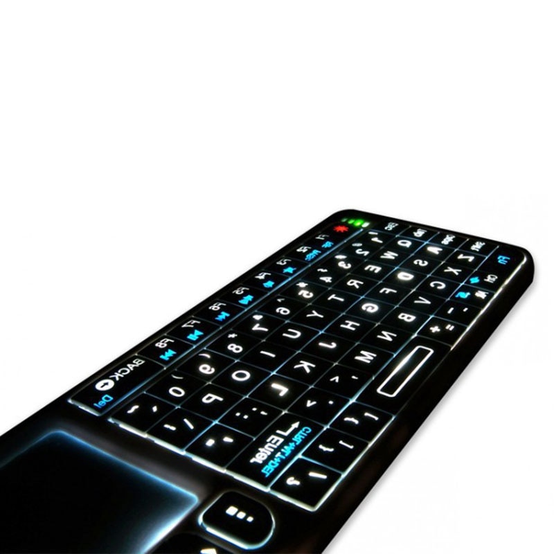 Original Mini 2,4G teclado inalámbrico Touchpad Backlight para Smart TV para Samsung LG Panasonic Android tv caja PC portátil HTPC