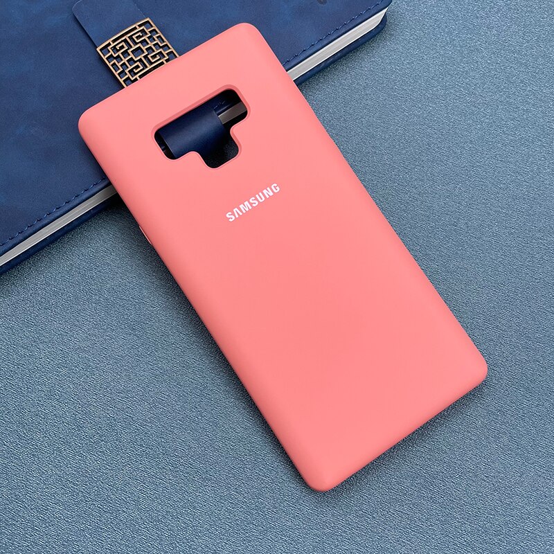 Funda de silicona líquida para Samsung Galaxy Note 9, cubierta trasera suave y sedosa de TPU para Galaxy Note 9: Peach Red