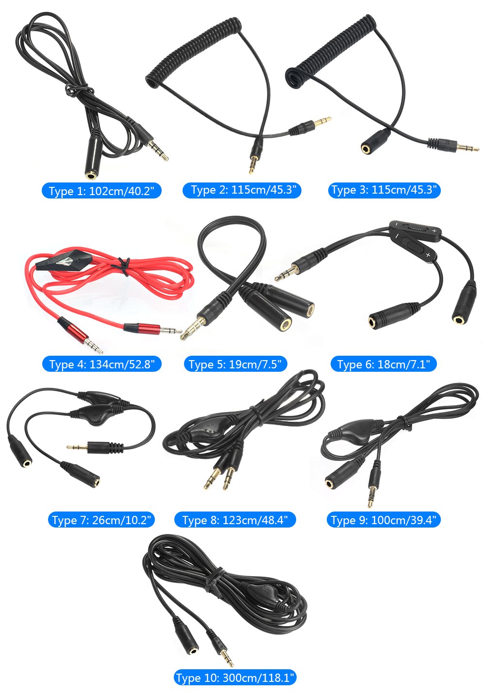 Hörlursdelare 3.5mm jack ljudkabel jack 3.5 mm hane till hane ljud aux kabel för telefon pc bil högtalare tråd aux sladd högtalare