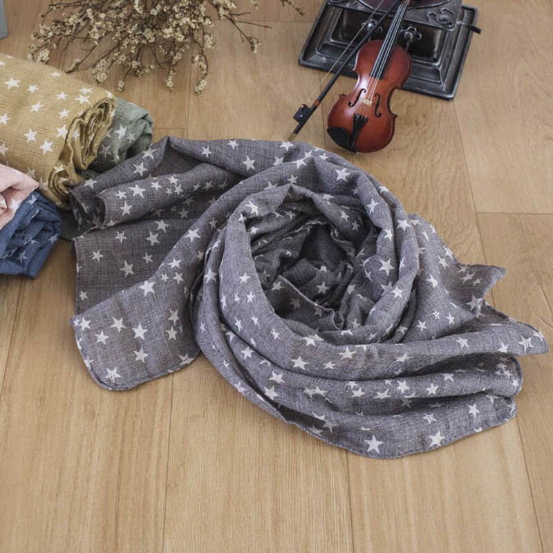 Unisex Baby Boys Girls Star Print Bibs Children Cotton Scarf Kids Spring Autumn Cute Pentagram Warm Shawl And Scarves: star style gray