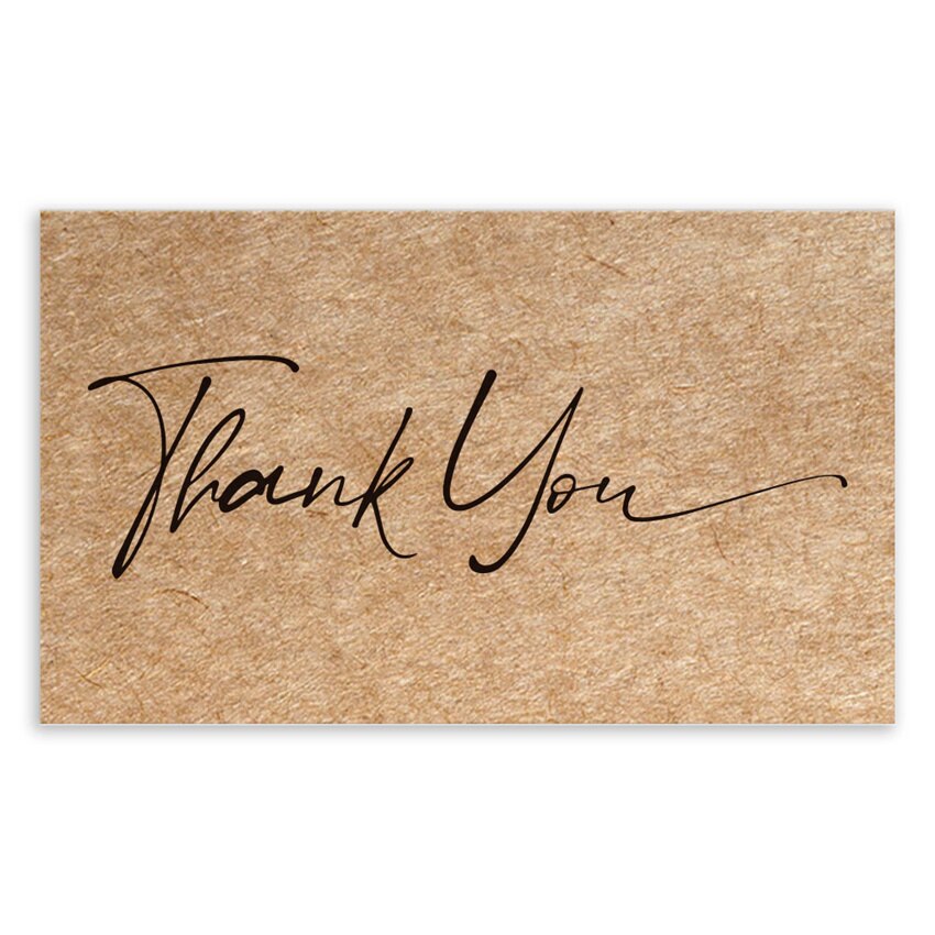 30pcs Thank You Card Natural Kraft Paper Thank You For Your Order Labels Small Business Mailer Decor note cards
