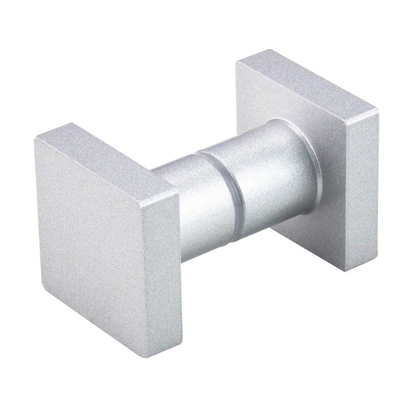 Black Shower Room Glass Door Handle Back-to-Back Frameless Push Sliding Door Solid Bathroom Shower Door Handle Single Hole 6mm