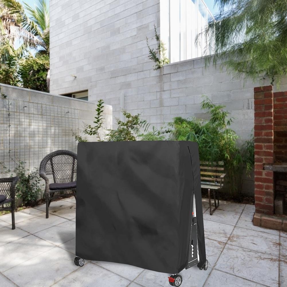 Funda de mesa de Ping Pong plegable para exteriores, Protector de mesa de Ping Pong ajustable, antipolvo, impermeable, color negro, útil para el hogar, novedad