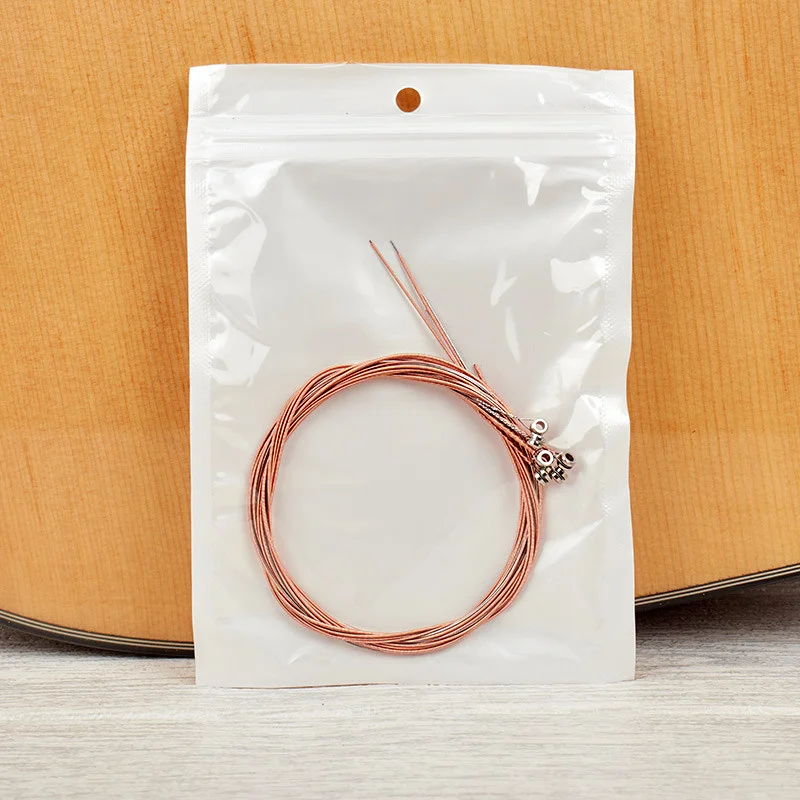 6Pcs/Set Acoustic Guitar Strings Rainbow Colorful Guitar Strings E-A for Acoustic Folk Guitar Classic Guitar Multi Color Parts: Yellow