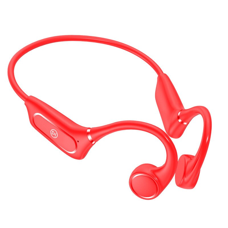 H12 Draadloze Bluetooth Beengeleiding Koptelefoon Stereo Oordopjes Sport Waterdichte Hoofdtelefoon Noise Cancellation Headset Met Microfoon: Red