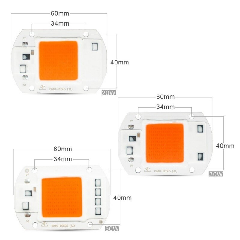 Led Grow Cob Chip Phyto Lamp Volledige Spectrum AC220V 20W 30W 50W Voor Indoor Plant/dier Groeien En Bloem Groei Fitolamp