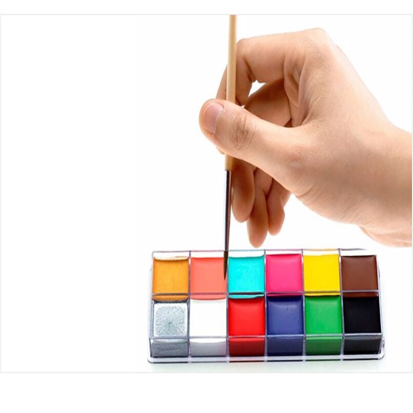 6Pcs/Set Body Paint Makeup Brushes Painting Face Paint Brush Set Maquiagem Tools Wooden Handle Cosmetics Body Painting