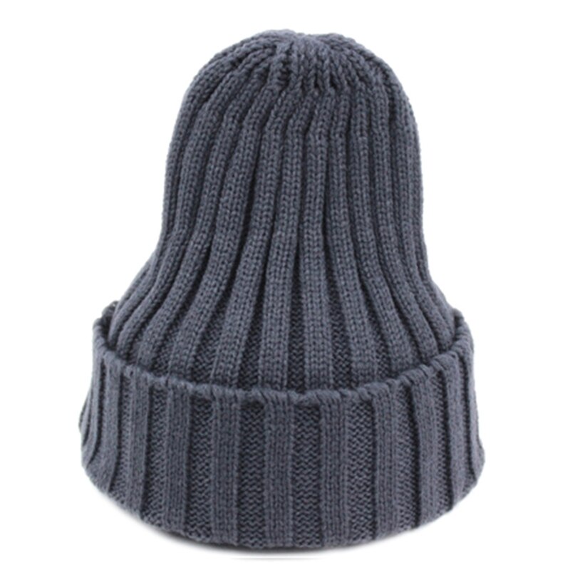 Unisex Winter Chunky Ribbed Knit Pointed Beanie Hat Neon Solid Candy Color Stretch Snow Ski Cuffed Skull Cap Ear Warmer: dg