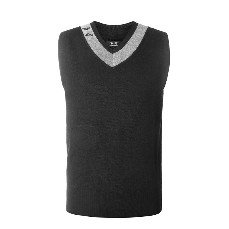 golf apparel mens knitted vest golf clothing for man lightweight wool poly golf vest