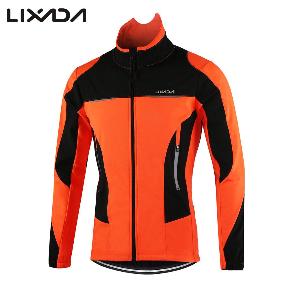 Lixada chaqueta de ciclismo para exteriores para hombre, transpirable térmico de invierno, cómodo abrigo de manga larga, ropa deportiva resistente al agua