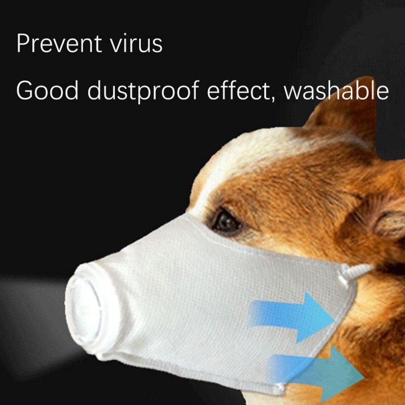 Mascarilla antipolvo y antibacteriana para perros, antihumo, para viajes al aire libre, S/M/L, novedad