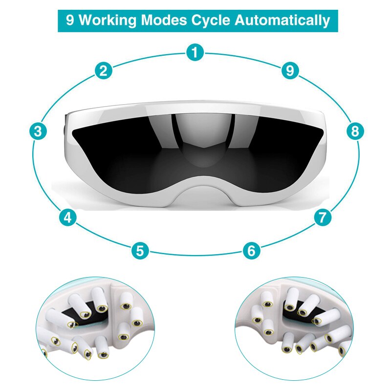 Elektrische Vibration Auge Hautpflege Falten Massage Heiße Kompresse Brille