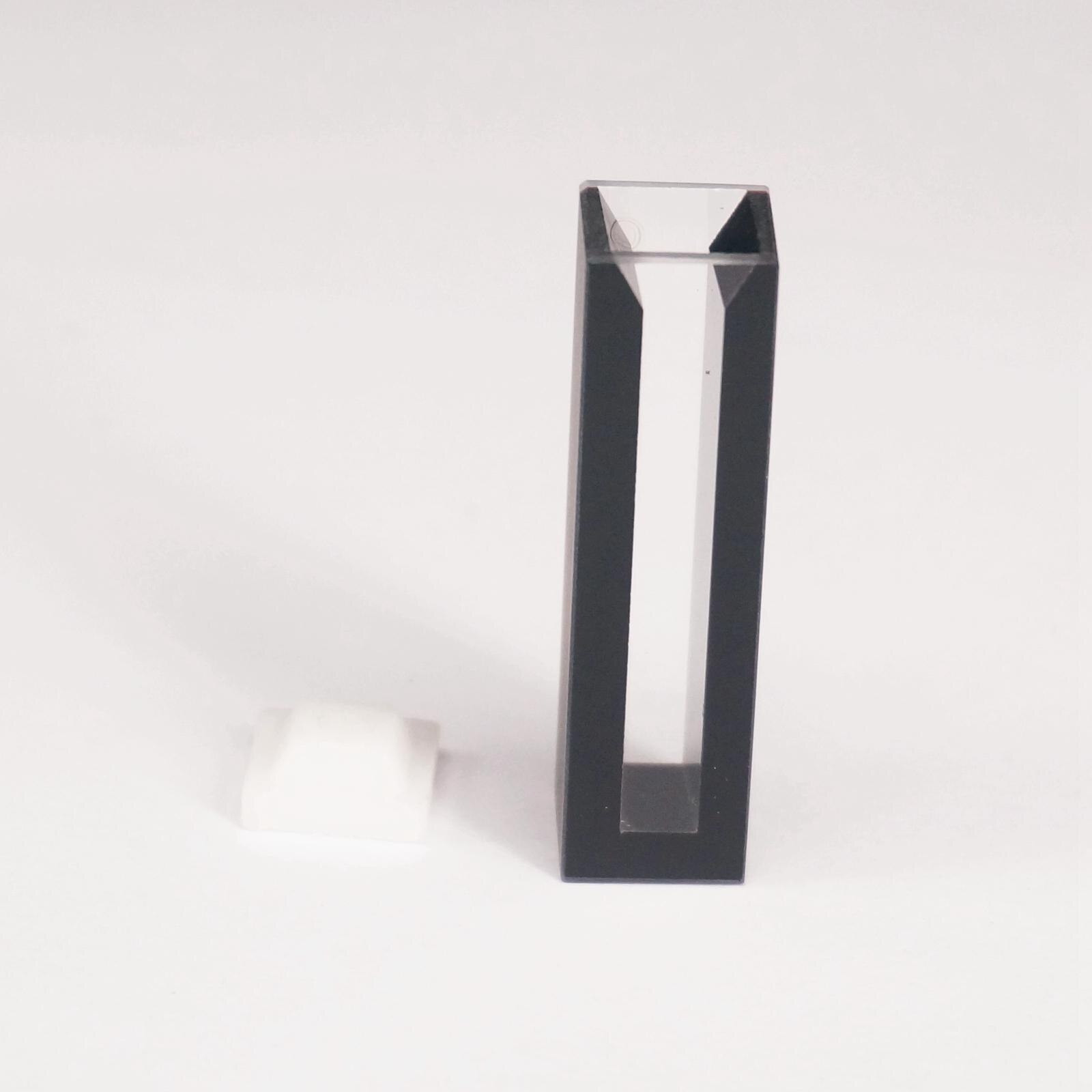 1750ul 10mm Path Length Micro Quartz Cuvette Cell With Black Walls And Lid For Spectrometer
