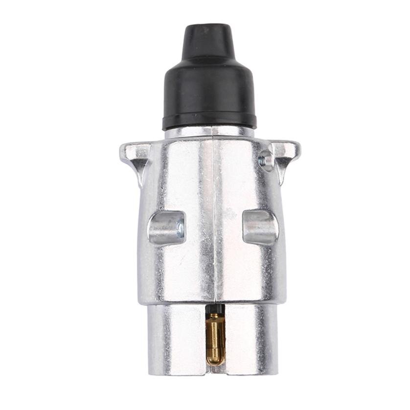 Car 7 Pin Metal Plug Indicator Tail Light Towing Car Van Trailer Caravan 12V 12N mar22