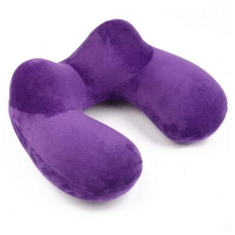 Pvc flocking hump inflatable pillow neck u - shaped pillow nap health massage pillow travel sanbao