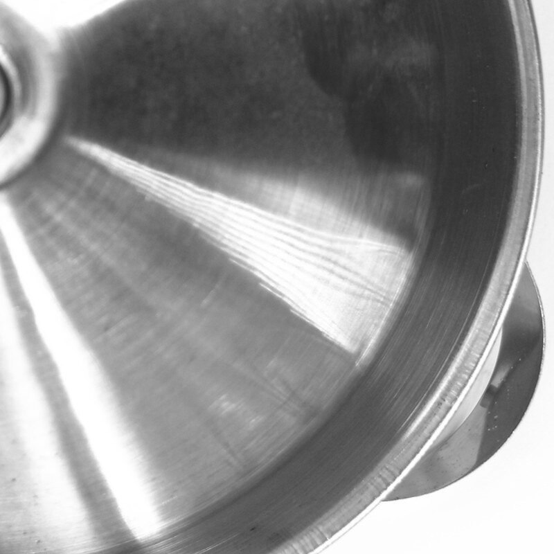 12cm Stainless Steel Cone Funnel Pour Oil Liquid Funnel Hopper Kitchen Home Tool E2S
