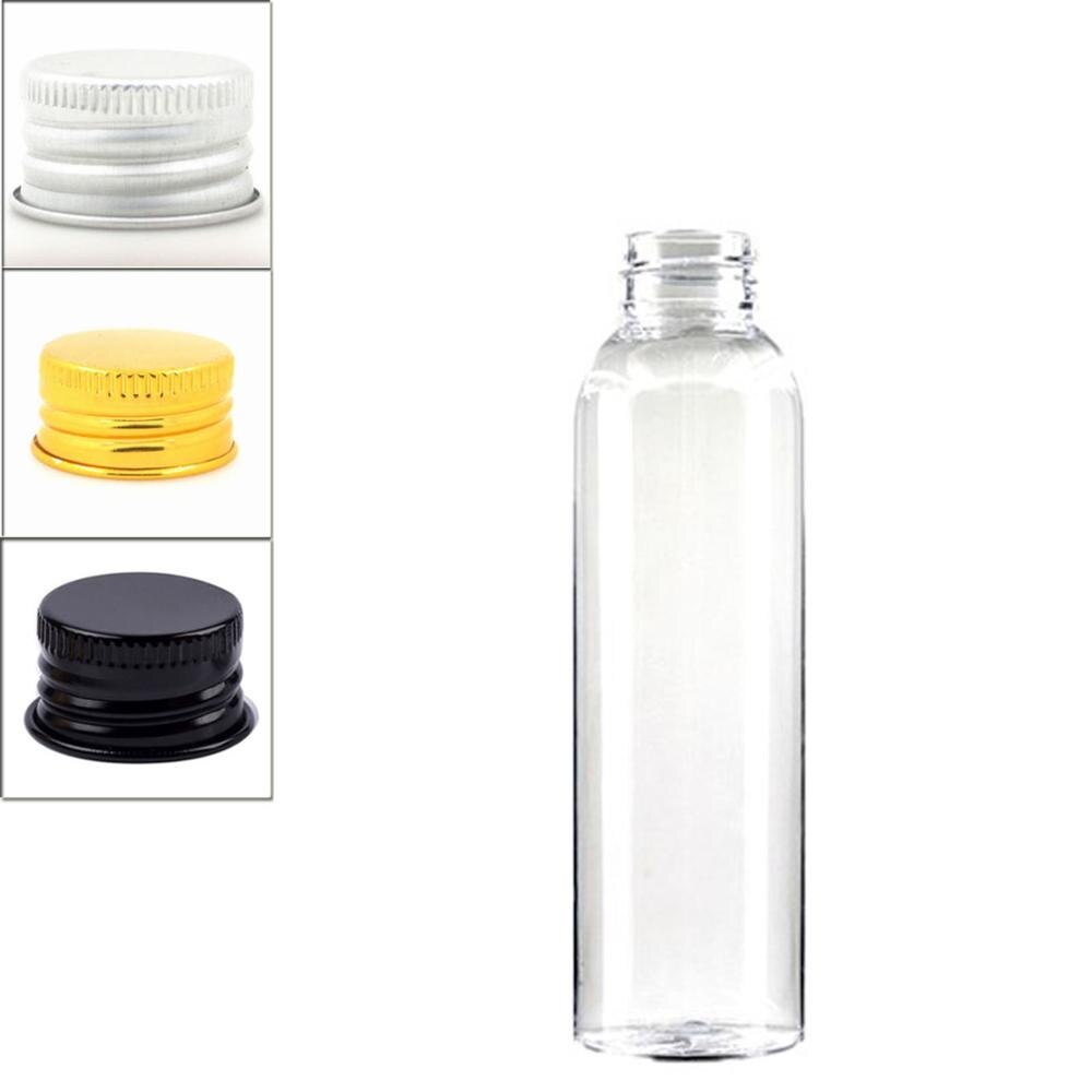 120ml lege cosmo ronde plastic fles, clear pet fles met zilver/gouden aluminium deksel