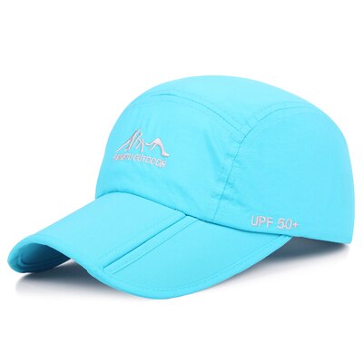 Mannen Vissen Cap Opvouwbare Unisex Baseball Cap UPF50 Lichtgewicht Mannen Baseball Hoed Outdoor Ultra-Dunne Waterdichte Hoed One Size: Blue