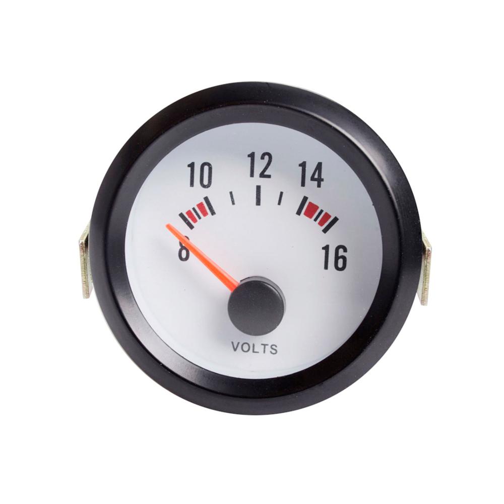Dragon Gauge-barra Turbo Boost de 2 ", 52mm, barra de 1 ~ 2 Bar -30 PSI, medidor de voltios a presión de aceite para borde negro, luz azul, 12V: VOLTS