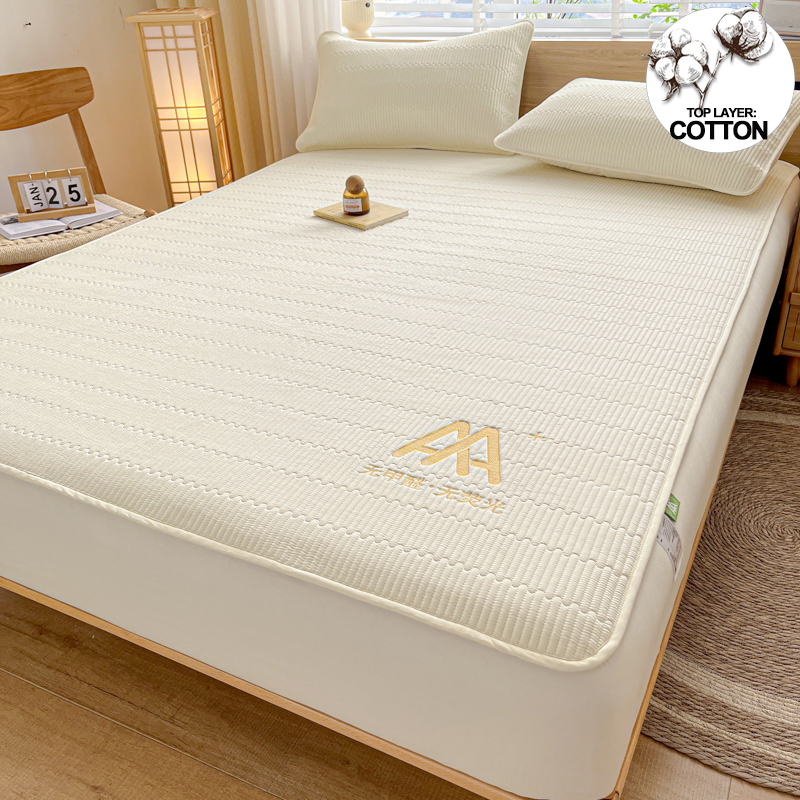 Premium åndbart madrasbetræk luksus madrasbeskytter allergivenlig lydløs senglagen, enkelt dobbelt familiestørrelse