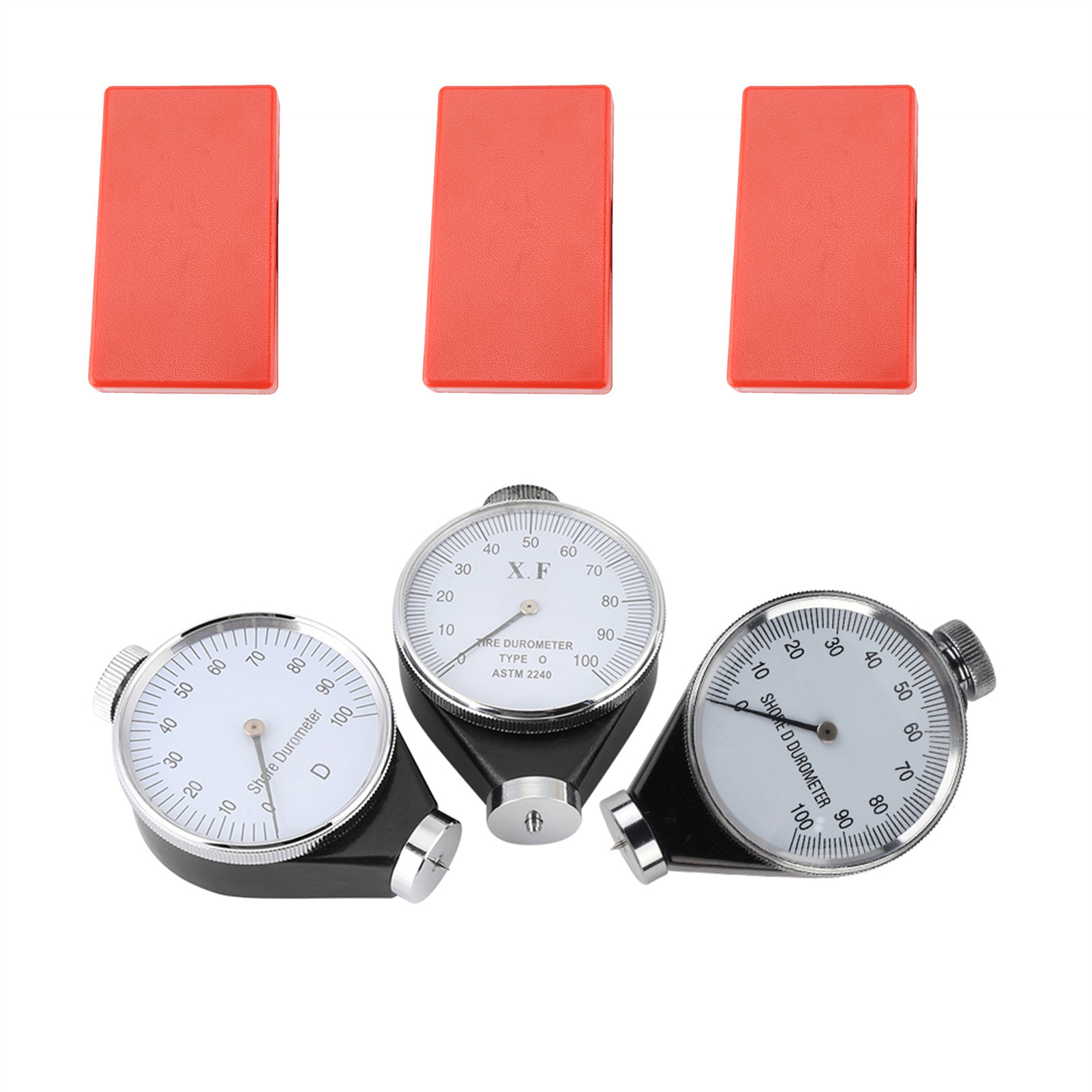 Durometer Meter Tire Durometer Shore Type A/O/D Rubber Tire Durometer Hardness Tester Meter 0‑100 Degrees Shore Tire Durometer