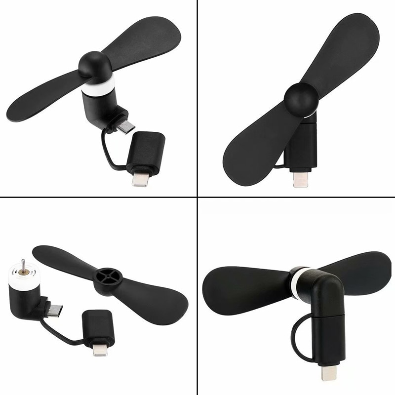 2 en 1 de teléfono celular portátil Mini dispositivo USB ventilador de refrigeración refrigerador para Ipad iPhone 5 6 6S 7 7 Plus 8 X XS X para Android Micro USB