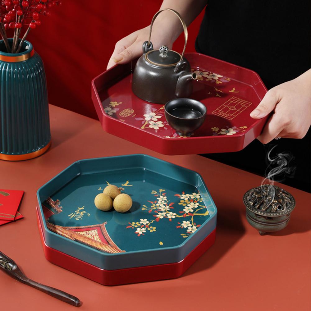 Chinese Traditionele Thee Lade Vierkante/Ronde Tafel Dienblad Voedsel Plaat Bruiloft Decoratie Plateau De Serviceподнос Для Декора