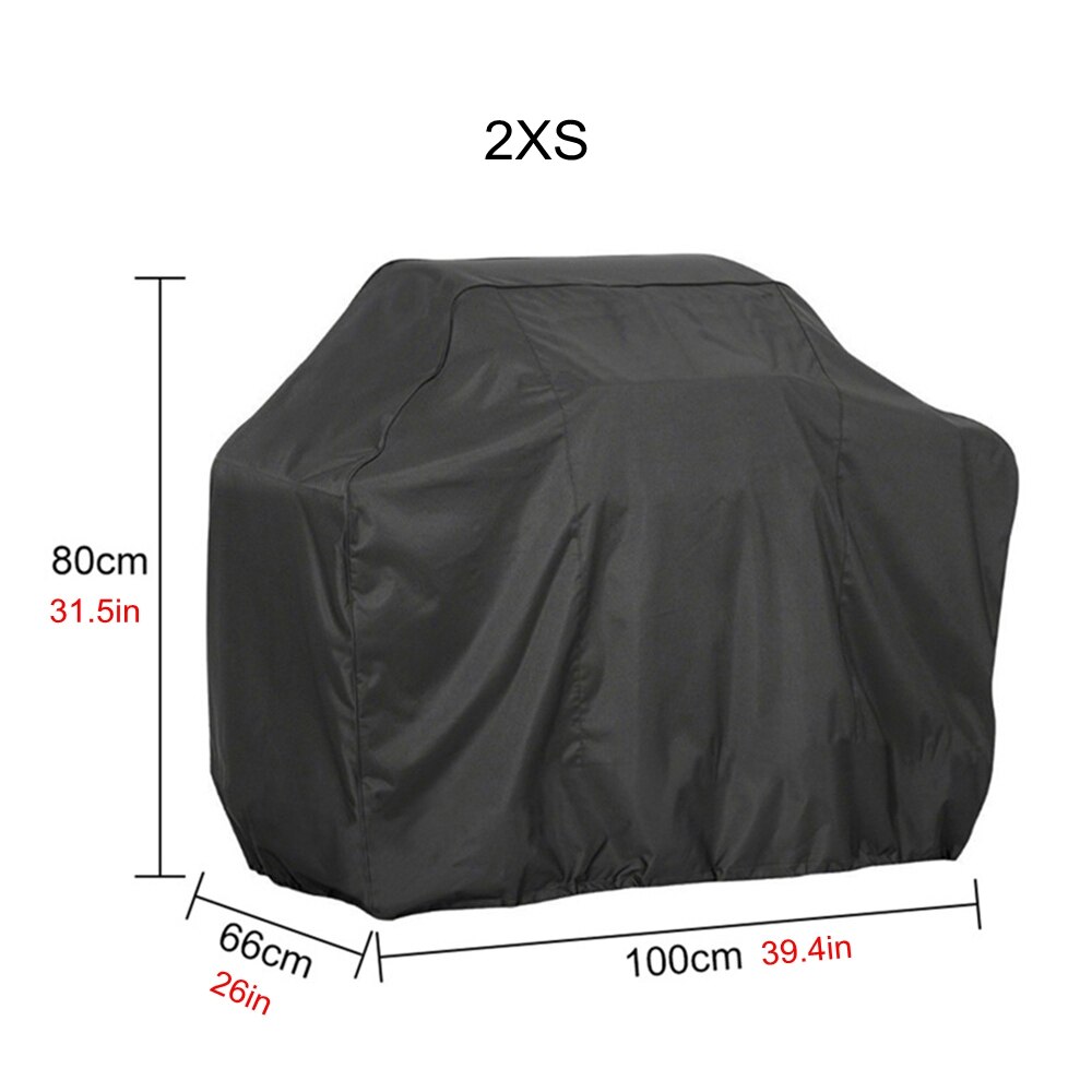 7 größen Schwarz Wasserdicht BBQ Abdeckung Grill Zubehör Grill Abdeckung Anti Staub Regen Gas Holzkohle Elektrische Grill Grill Abdeckung: 2XS