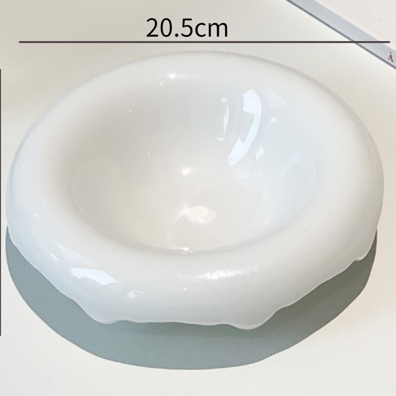 Plato occidental de cerámica blanca pura de forma especial para cena, cuencos para ensalada, postre, fruta, cereales, desayuno, sopa, platos de cocina