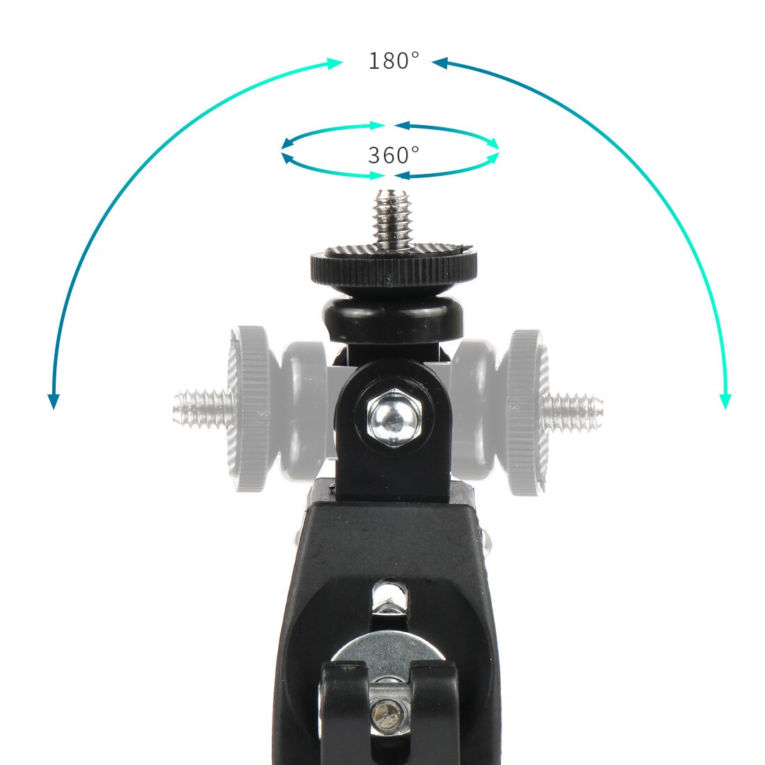 Dia 17-35mm camera dv dslr fiets motorfiets stuurklem 1/4 beugel statief adapter 7 gopro 6 9 8