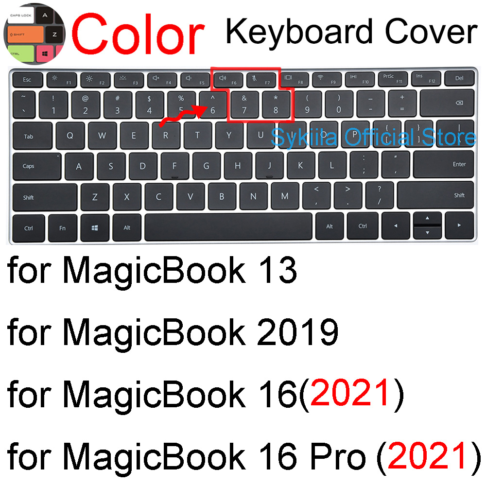 Keyboard Cover for Honor MagicBook 14 X14 15 16 V X16 Plus View SE Pro Art Z3 Notebook Protector Skin Case Film Silicone 13: Blue