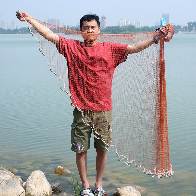 XC LOHAS rete da pesca a maglie piccole rete USA lancio con zavorra e senza zavorra trappola da pesca rete da pesca per tiro a mano tutto&#39;aperto