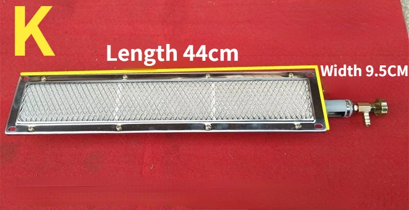 Gasgrill infrarød brænder udskiftning brand energibesparende brænderplade komfurkerne rektangulær: Sort