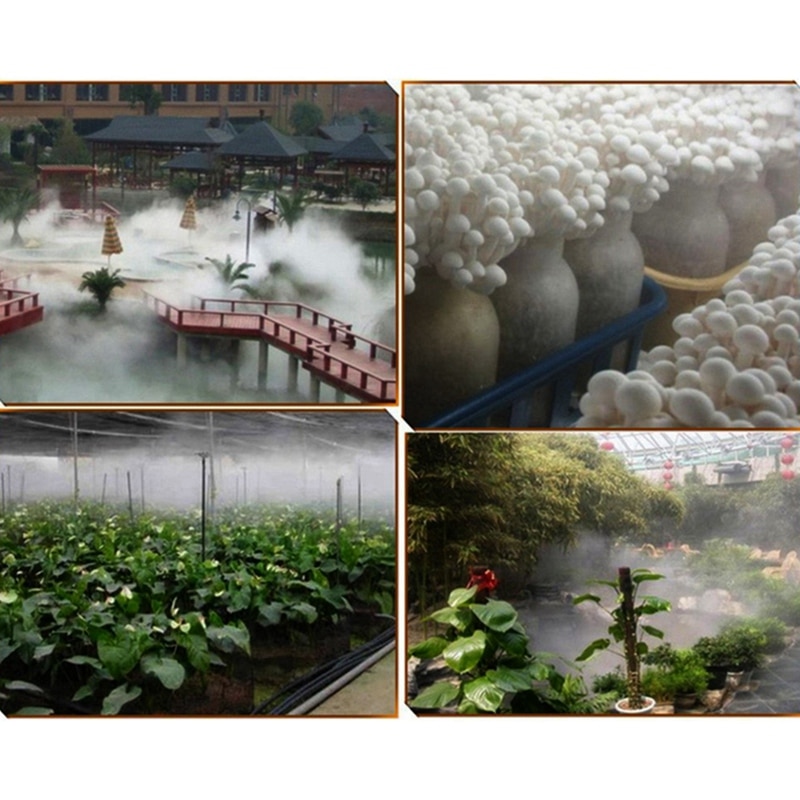 4 hoved ultralyd tåge maker fogger rustfrit stål luftfugter aeromist hydroponics forstøver vand springvand dam forstøver