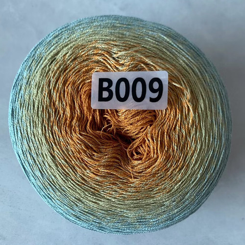 Ovillo de algodón y lino para Tartas, hilo degradado 8 # de encaje Macaron, línea de gelatina de 4 hebras, sección larga teñida, chal de ganchillo, TJ20263, 300G por bola: plum