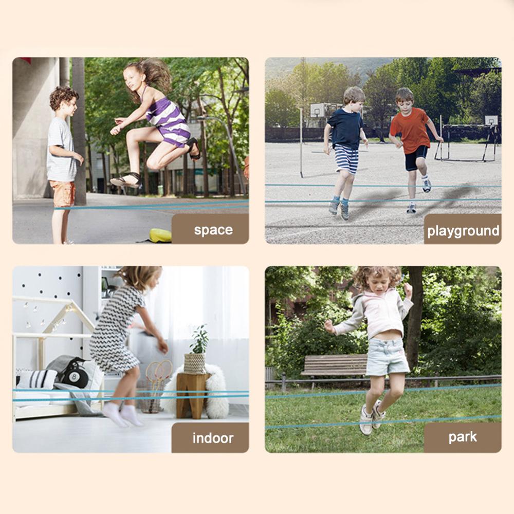Children Jump Rope Sports Soft Outdoor Games Elastic Stretch Kids Toys Park Playground Home Rubber Band Jump Rope Kids Dance