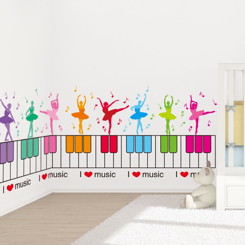Cartoon Girl Wall Stickers Vinyl DIY Children Mural Decals for House Kids Rooms Baby Bedroom Decoration