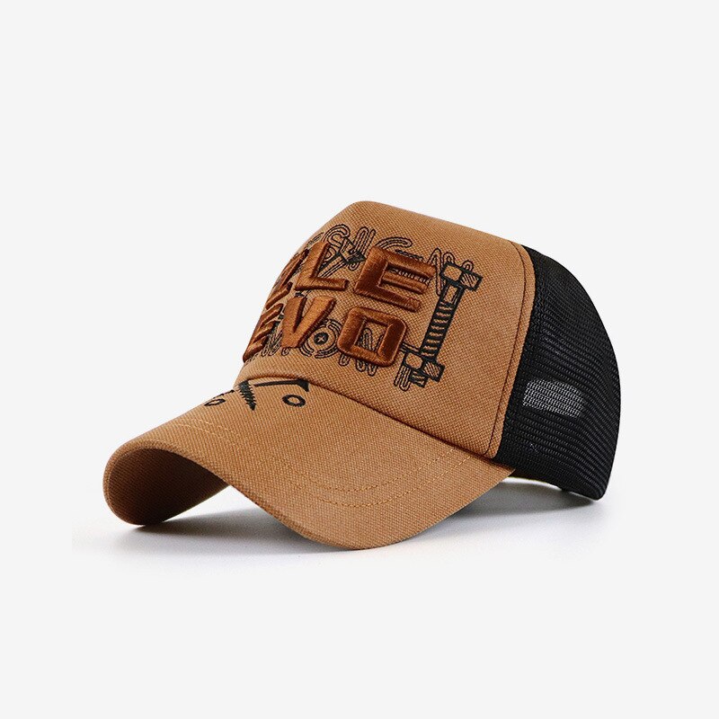 Casquette de camionneur pour hommes, casquette de soleil en polyester de grande taille, de bonne , à la , hip hop punk rock, casquette de baseball en maille, 56-62cm