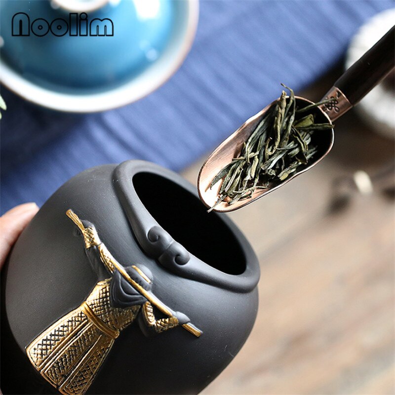 Purpurowa glina mała małrocznie król herbata nosiciel kijów golfowych ceramiczny zbiornik domowy kuchnia zamknięta puszka pudełeczko przenośne kanistry