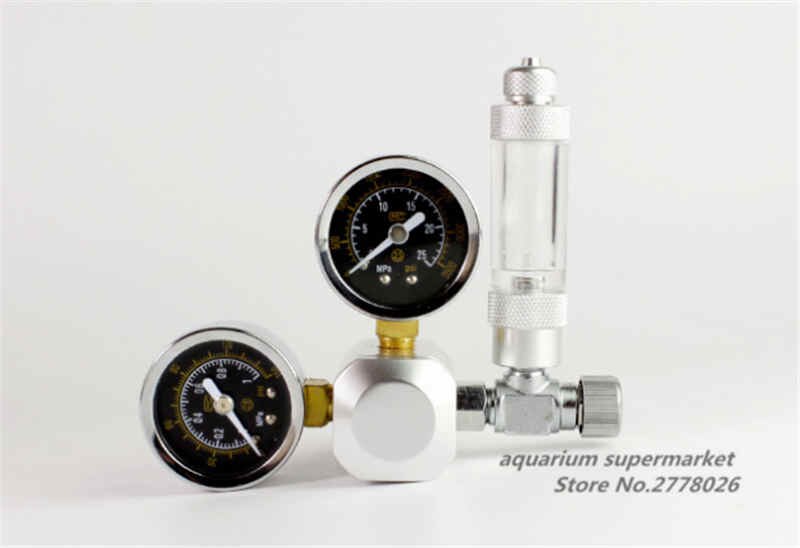 Aquarium CO2 Regulator Stainless Steel Solenoid Valve Bubble Counter CO2 Control Decompression Table Water Fish Tank Tool: parts