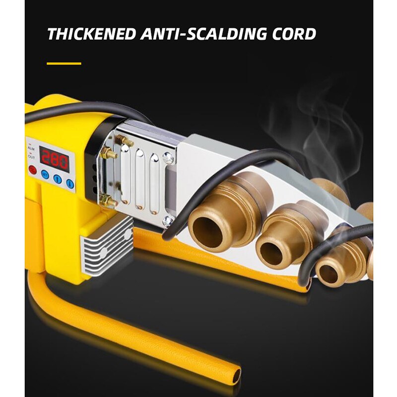1 ensemble 800W affichage numérique tuyau d'eau soudeuse ~20-63mm tuyau d'eau en plastique soudeuse Machine plombier chauffage PPR RPV soudage bout à bout