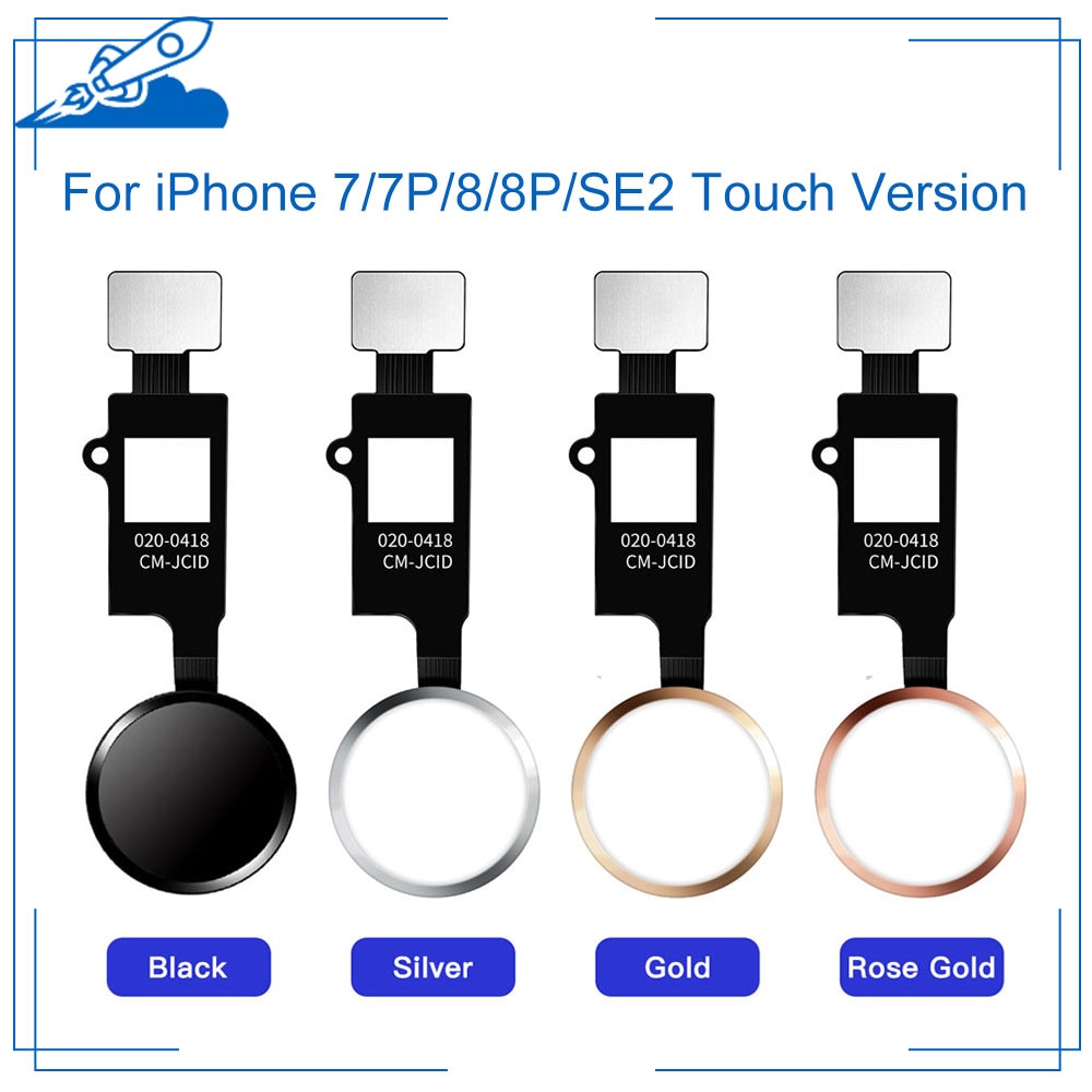 Universal Home Button With Flex Assembly for iPhone 7/7P/8/8P/SE2 Complete Assembly Spare Part Replacement No Touch ID