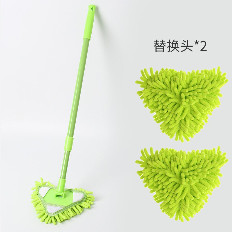 Kleine Mop Plafond Reiniging Artefact Reiniging Muur Vegen Huishoudelijke Schoonmaakmiddelen Keramische Tegel Telescopische Mini Wc Stof Mop Hoofd: Green 3-pack