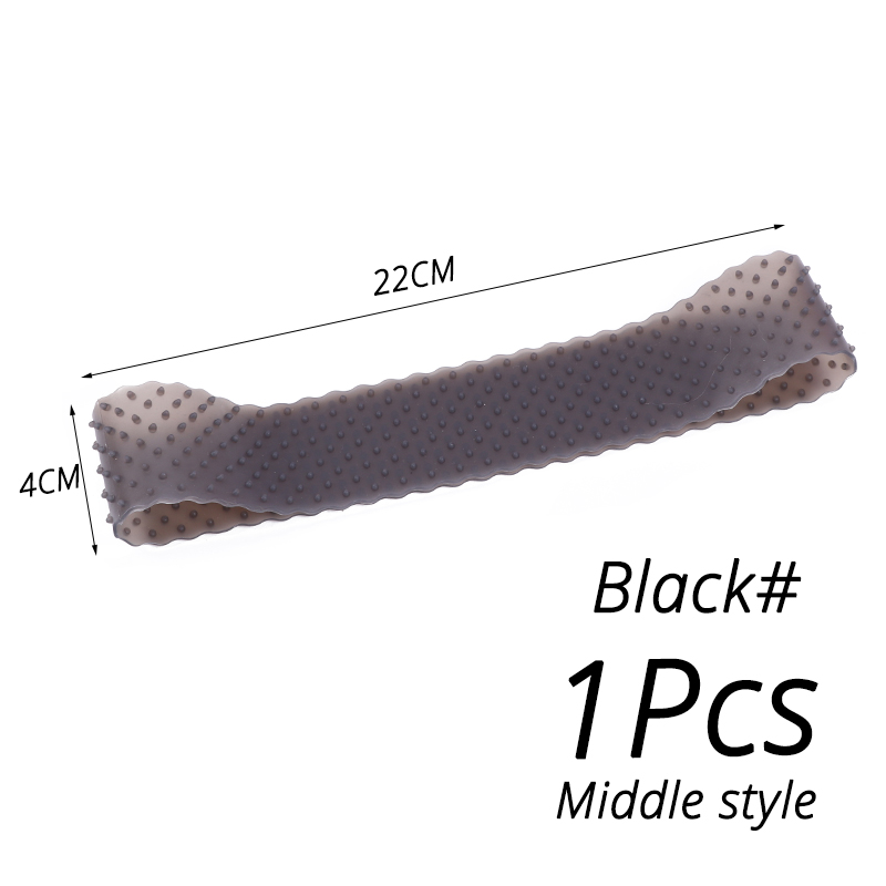 Diadema de silicona antideslizante para peluca, banda de agarre para pelucas de encaje y deporte, suave, Marrón transparente, L, M: Naranja