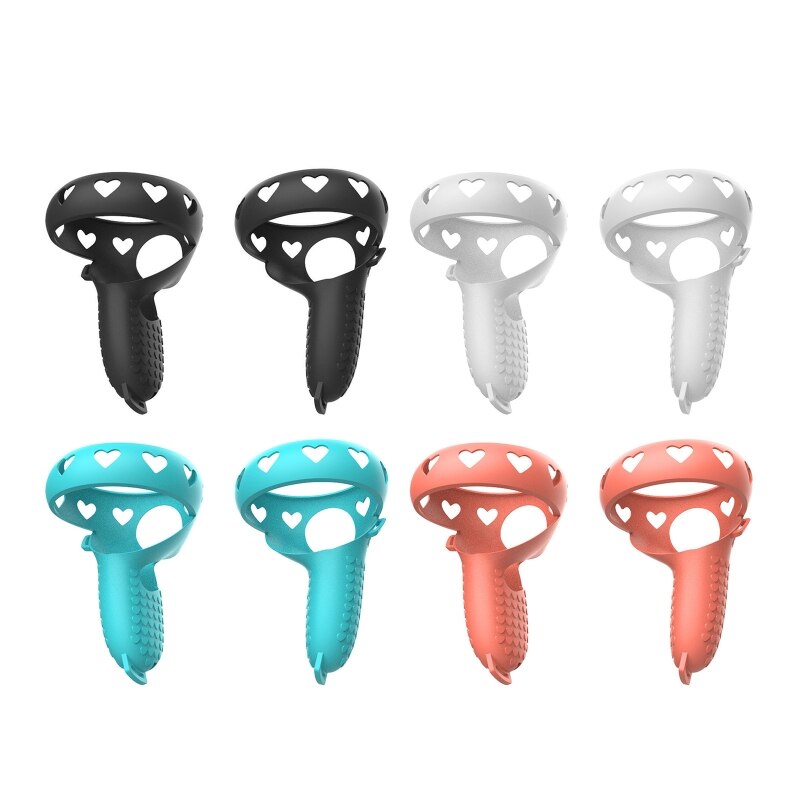 Touch-controller-griffhülle, rutschfeste schutzhülle aus silikon, vr-brillenzubehör,  oq2 stück für oculus quest 2 dxac