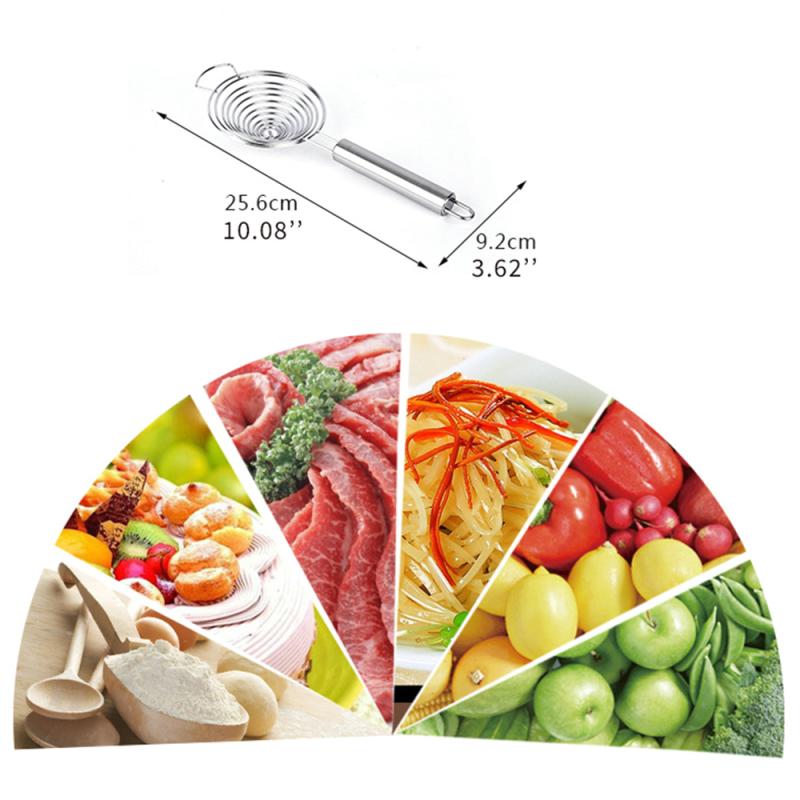 Separador de huevo en espiral, separador de huevo en espiral de acero inoxidable, separador de clara de huevo, separador de yema de huevo con mango largo, herramienta de cocina para huevos